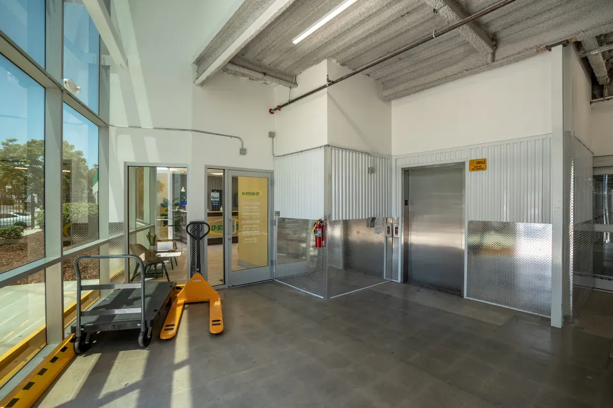 Interior of U-Stor-It self storage facility.