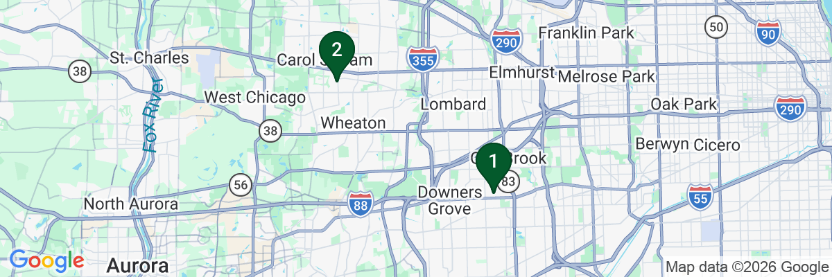 Map showing facility locations