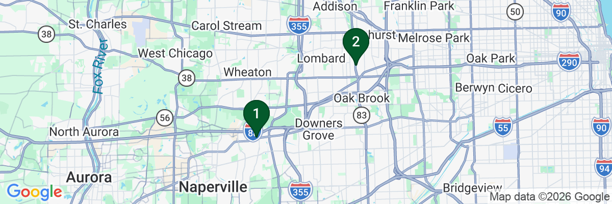 Map showing facility locations