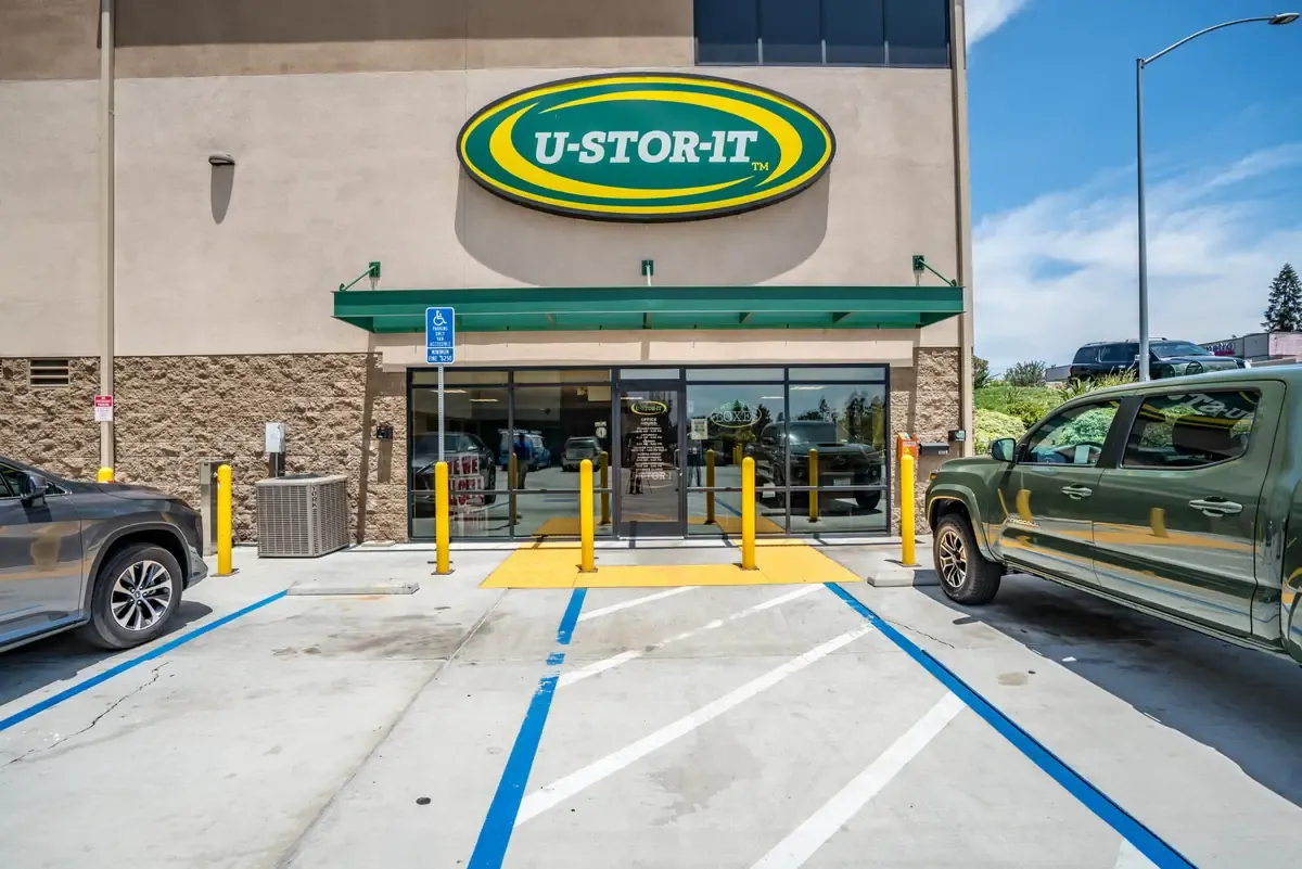 Exterior of U-Stor-It self storage facility.